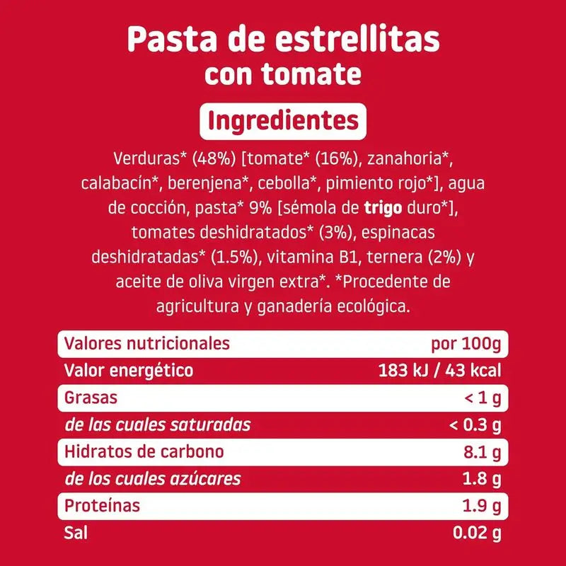 Smileat Small Jar With Tomato Pasta Chunks, Pack 6 x 230 Gr