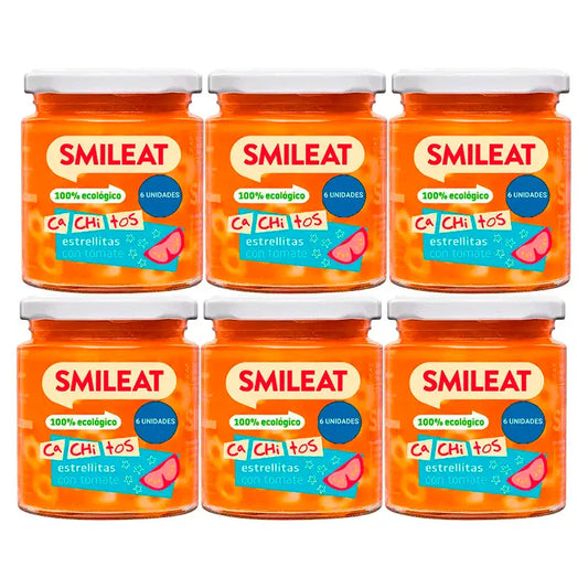 Smileat Small Jar With Tomato Pasta Chunks, Pack 6 x 230 Gr