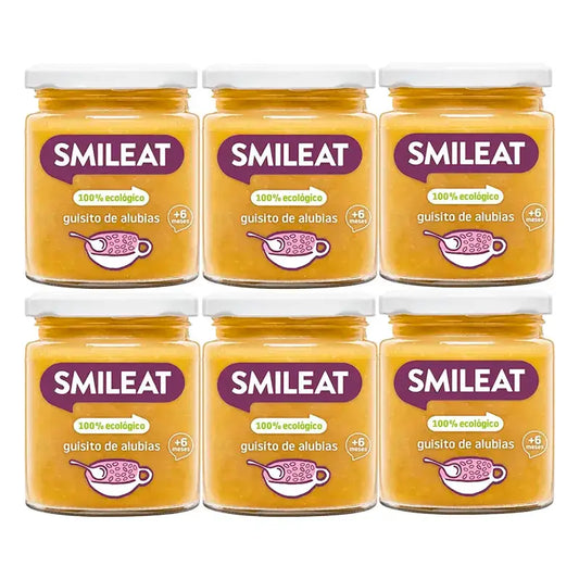 Smileat Small Bean Stew Jar, Pack 6 x 230 Gr