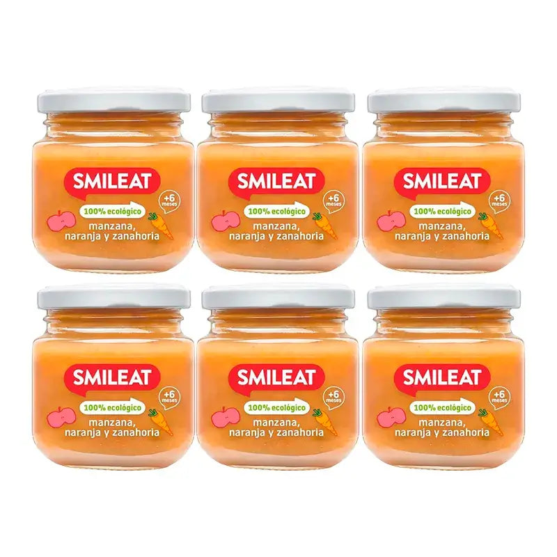 Smileat Apple, Orange & Carrot Small Cube, 6x130 Gr