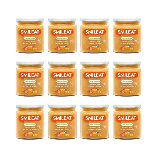 Smileat Baby Food Jar with Beef and Ham 230 g, pack of 12