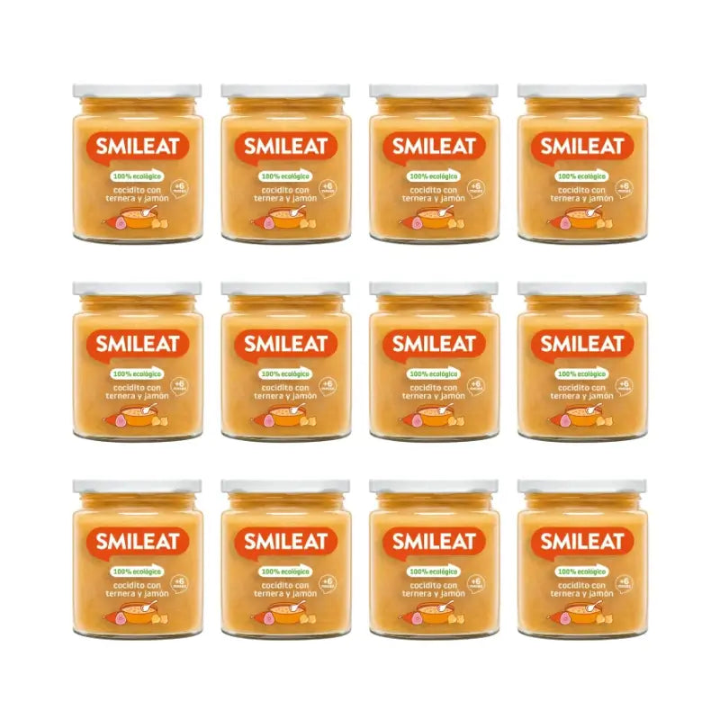 Smileat Baby Food Jar with Beef and Ham 230 g, pack of 12