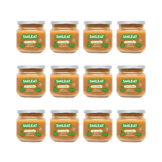 Smileat Pear and Apple Jar 130 g, pack of 12