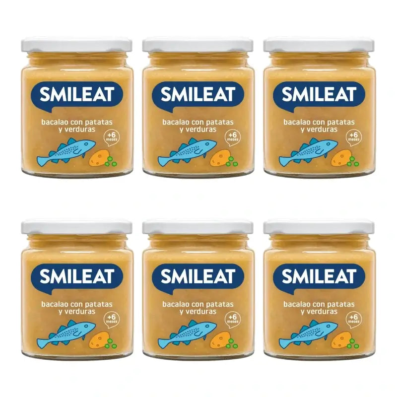 Smileat Cod with Potatoes and Vegetables, 230 g jar, pack of 6