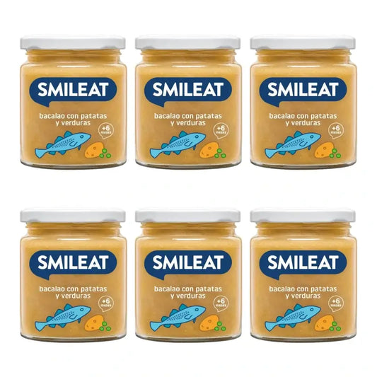 Smileat Cod with Potatoes and Vegetables, 230 g jar, pack of 6