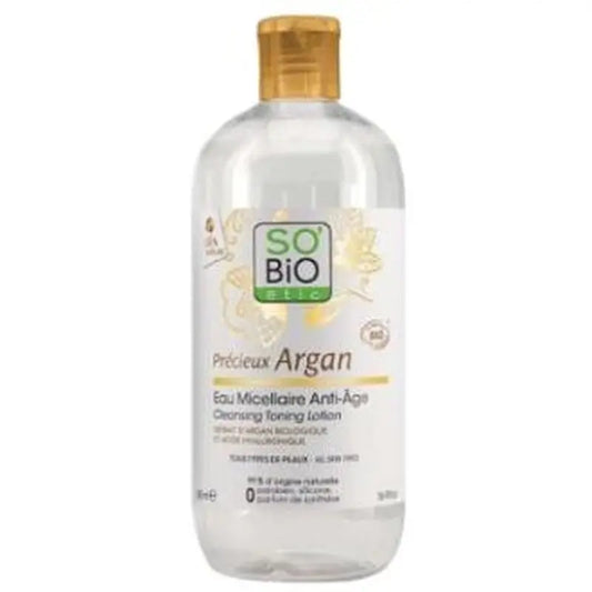 So'Bio Etic Anti-Ageing Hyaluronic-Argan Micellar Water 500Ml. Bio