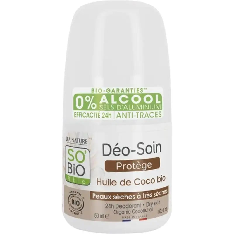 So'Bio Etic Protective Deodorant 24H Coconut Roll-On 50Ml.