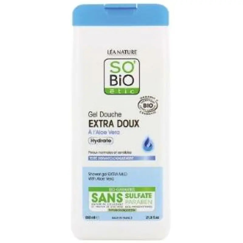 So'Bio Etic Extra Gentle Moisturising Shower Gel. Aloe 650Ml. Bio