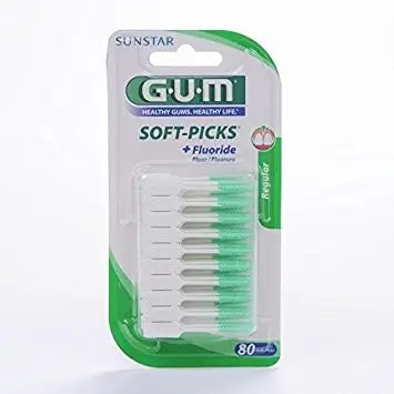 GUM SOFT PICKS REGULAR FLUOR 80 PIECES