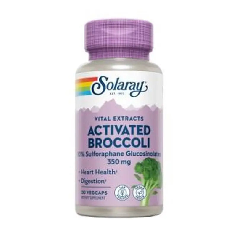 Solaray Activated Broccoli Seed Extract 350Mg. 30 Capsules