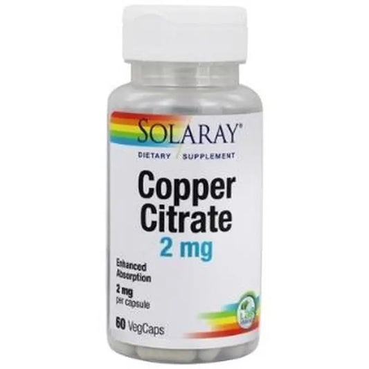 Solaray Copper Citrate 2Mg. 60 Capsulesveg