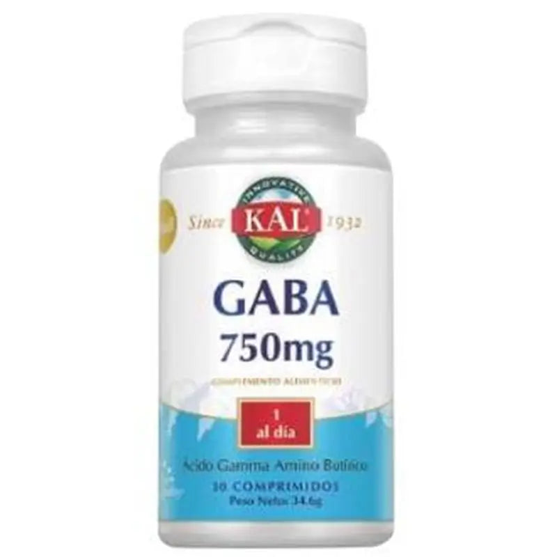 Solaray Gaba 750Mg. 30 Tablets
