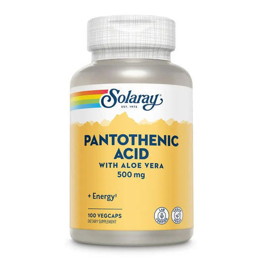 Solaray Pantotenic Acid , 100 capsules 500 mg