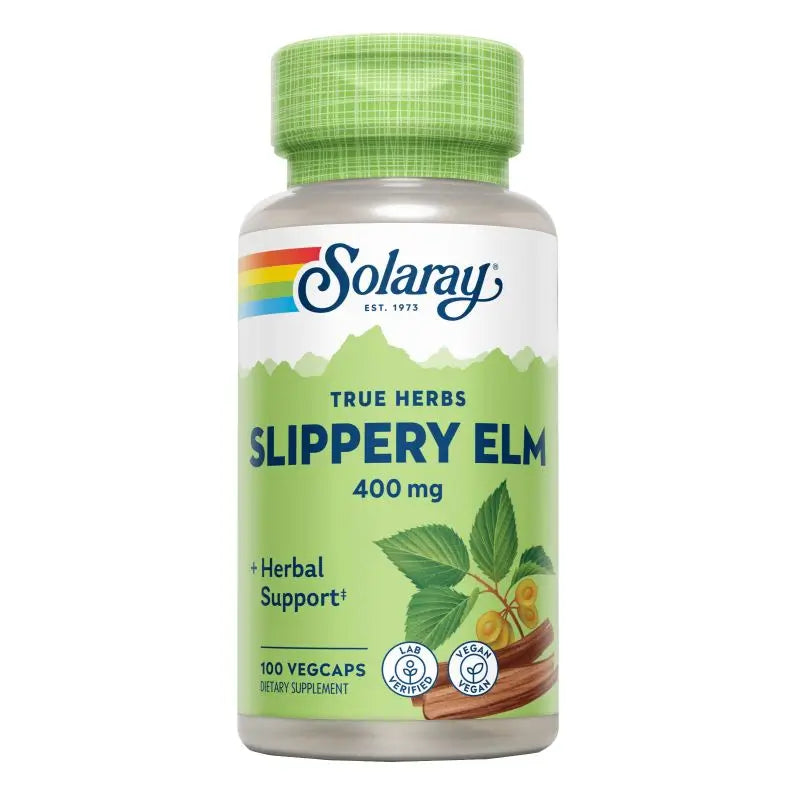 Solaray Slippery Elm Bark Elm , 100 capsules of 400 mg