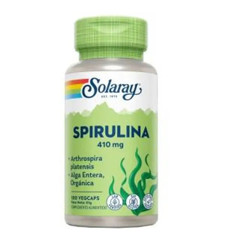 Solaray Spirulina 410Mg. 100 Capsules