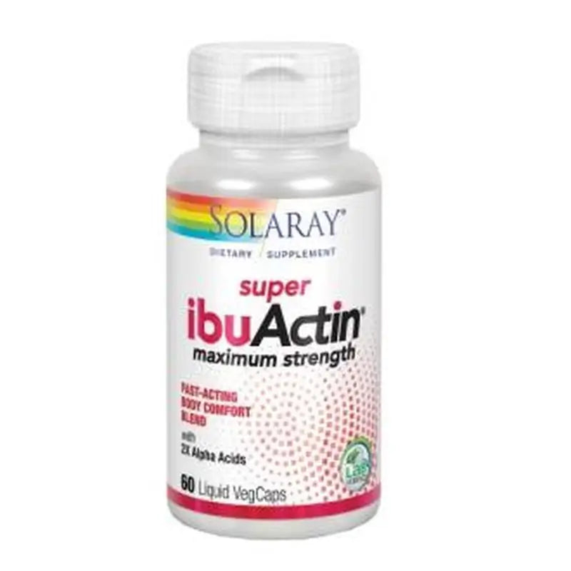Solaray Super Ibuactin 60 Liquid Capsules