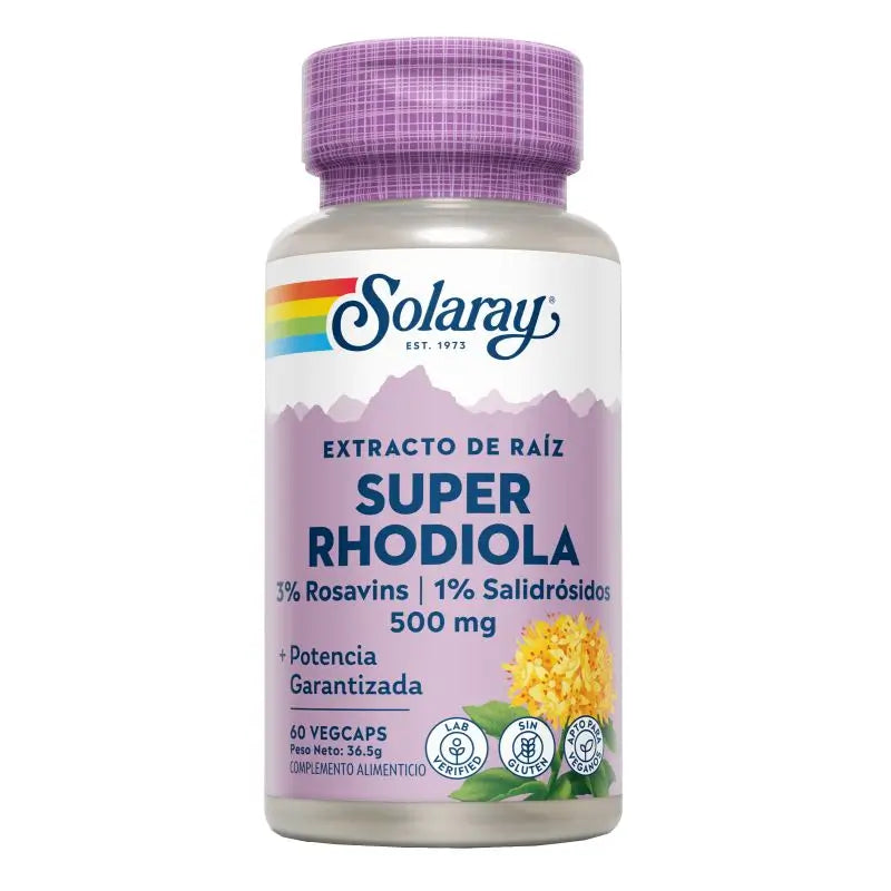 Solaray Super Rhodiola 500 Mg, 60 Capsules