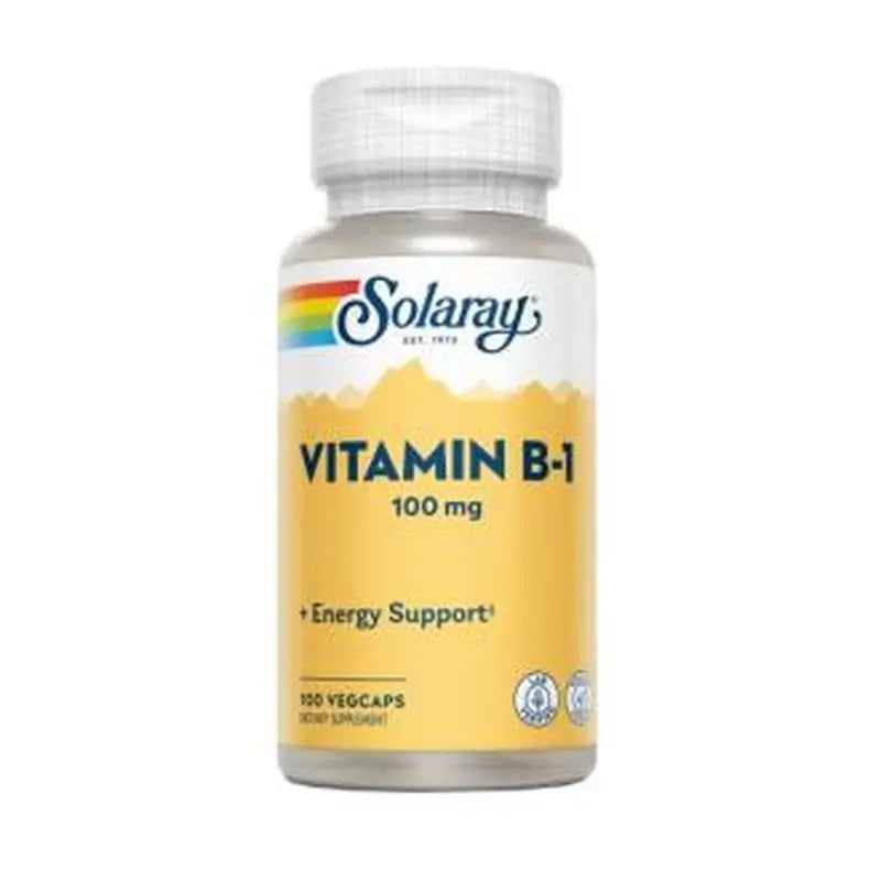 Solaray Vit. B1 100Mg. 100 Capsules