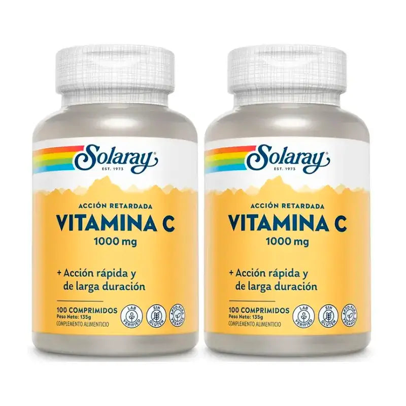 Solaray Vitamin C 1000 Mg. Pack 2 x 100 Comp.