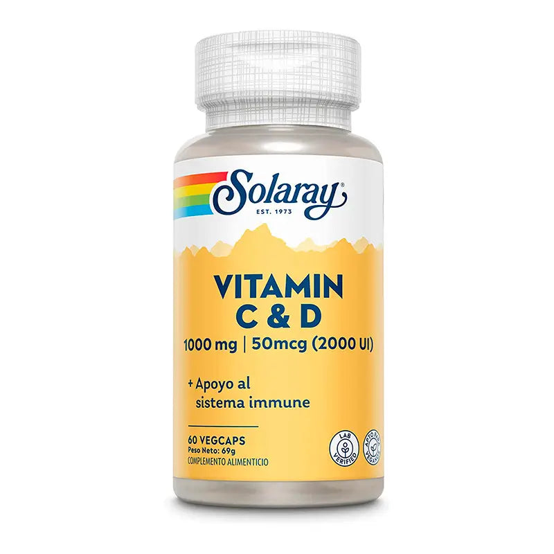 Solaray Vitamin C 1000 mg + Vitamin D 2000Ui 60 capsules