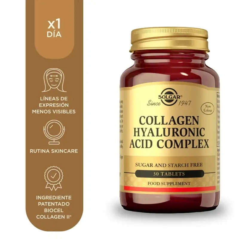 Solgar Hyaluronic Acid Complex With Collagen, 30 Tablets