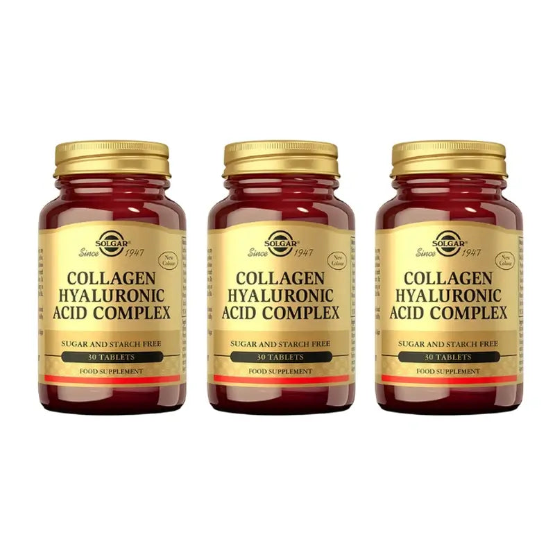 Solgar Hyaluronic Acid Complex With Collagen, 3X30 Tablets