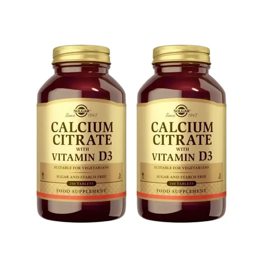 Solgar Calcium Citrate With Vitamin D, 2X240 Tablets