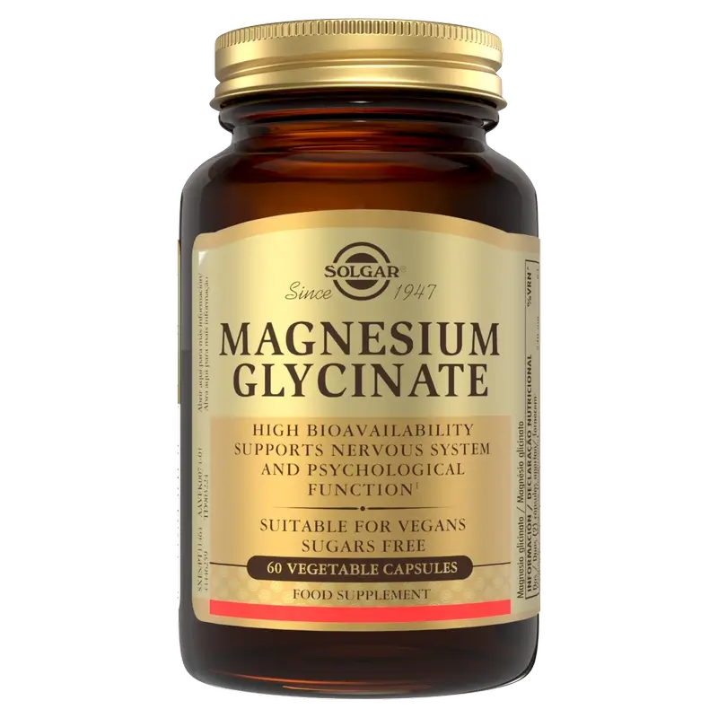Solgar Magnesium Bisglycinate, 60 Vegetable Capsules