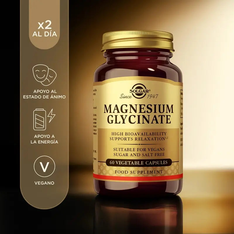 Solgar Magnesium Bisglycinate, 60 Vegetable Capsules