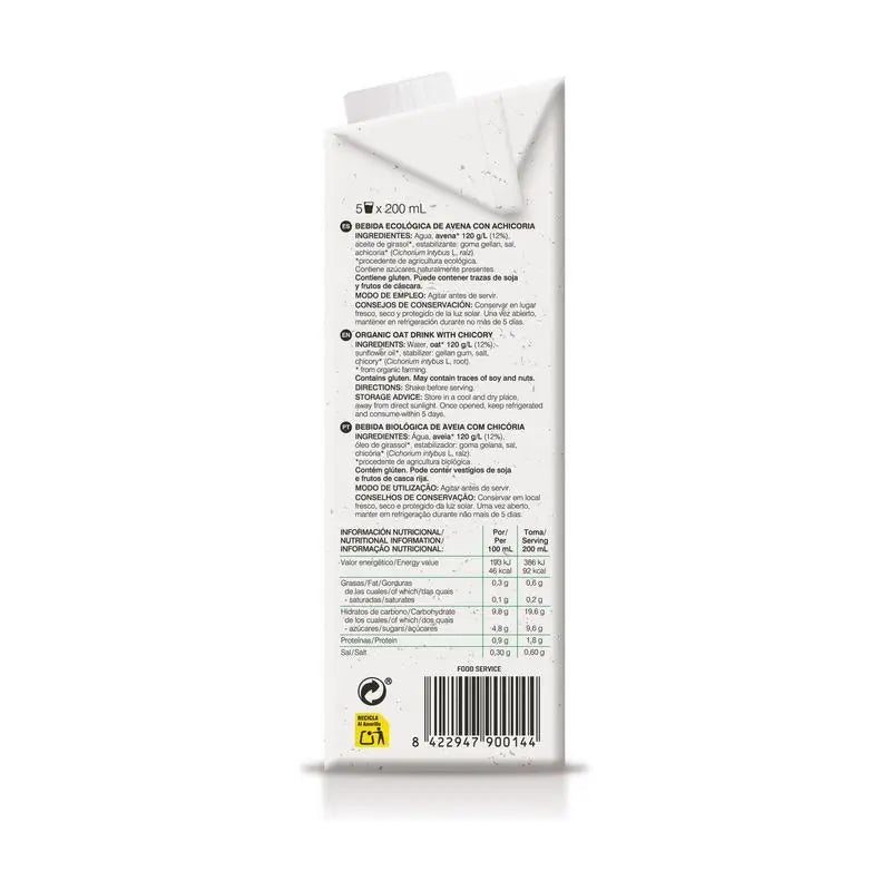 Soria Natural Oat-Based Plant-Based Drink for Strong Bones, 6 x 1L