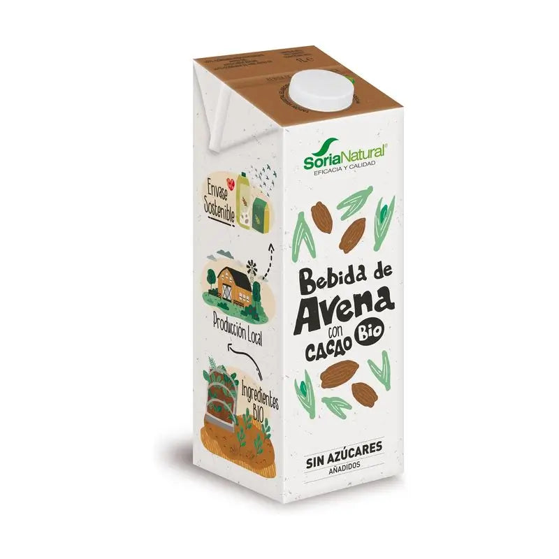 Soria Natural Oat-Based Plant-Based Drink with Cocoa, 6 x 1L