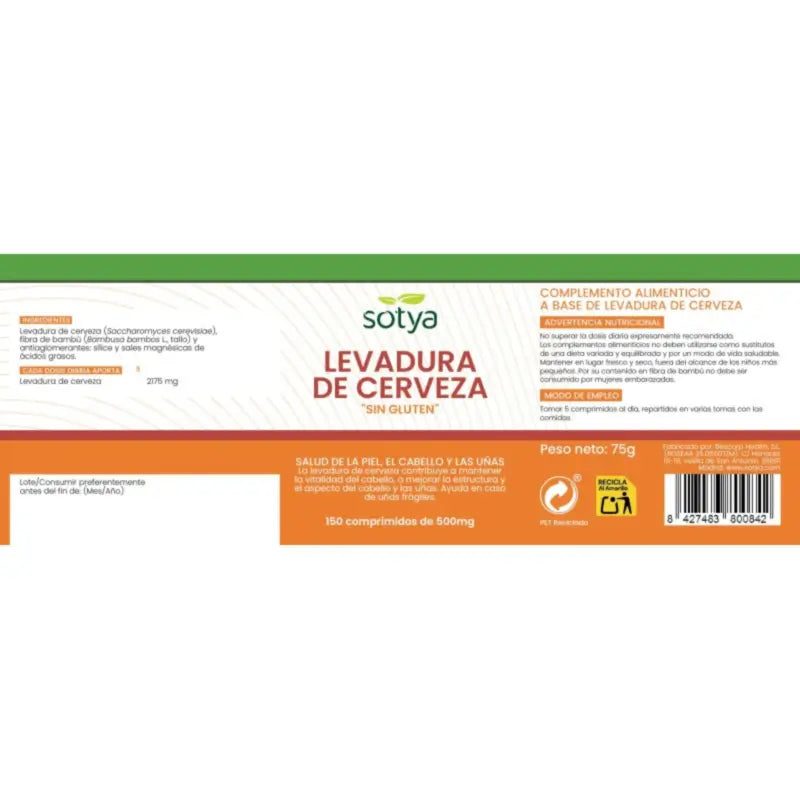 Sotya Brewer's Yeast 500 Mg, 150 Tablets