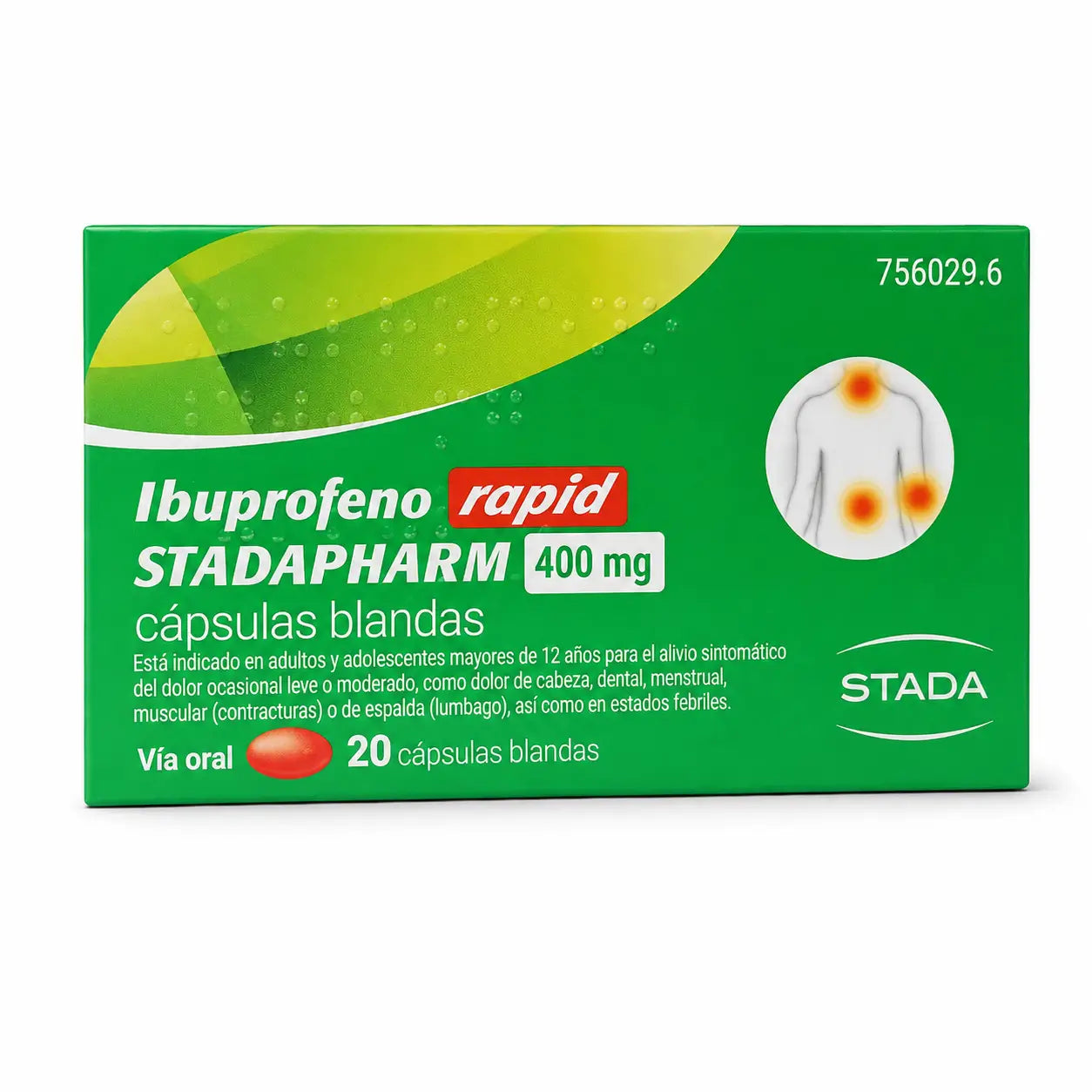 Stadapharm Ibuprofen Rapid 400 mg, 20 Capsules