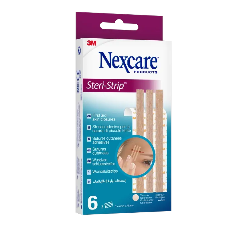 3M Steri-Strip Adhesive Suture 75 x 6 mm 3 Strips