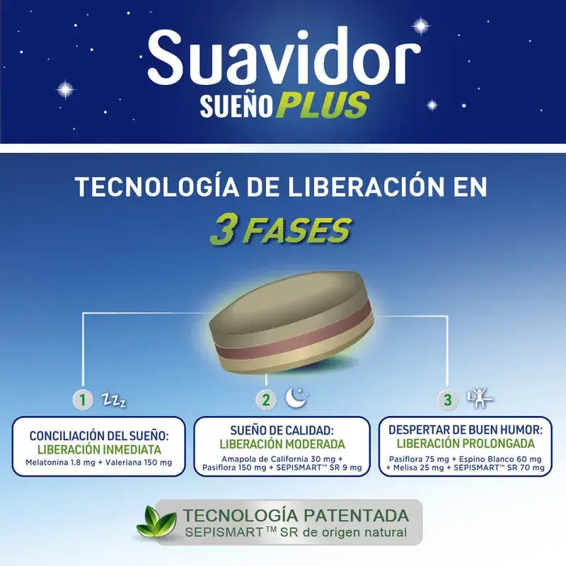 Suavidor Sueño Plus Tricapa, 30 tablets