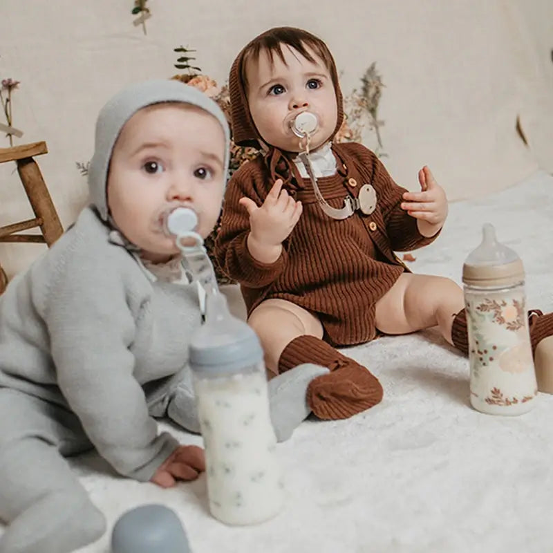 Suavinex Feeding Bottle 360 Ml, Dense Flow (L), +6 Months, Poetry Beige