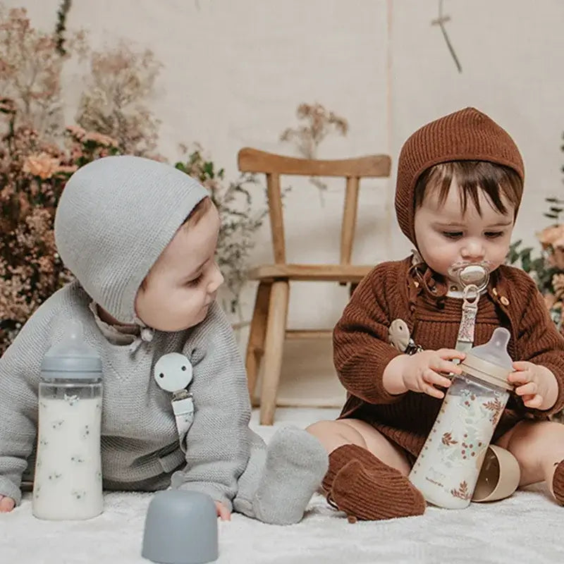 Suavinex Feeding Bottle 360 Ml, Dense Flow (L), +6 Months, Poetry Beige