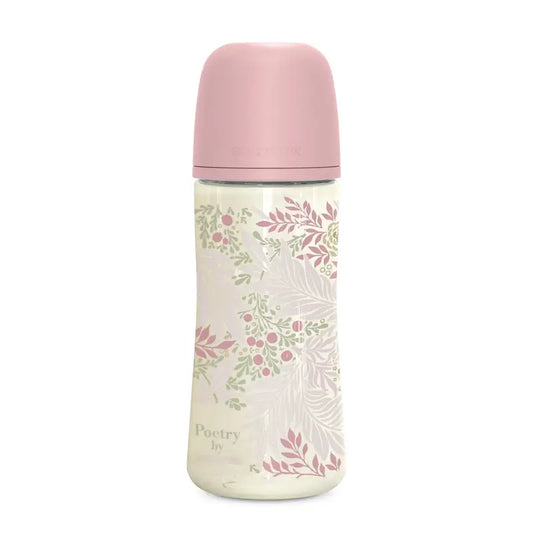 Suavinex Baby Bottle 360 Ml, Dense Flow (L), +6 Months, Poetry Pink
