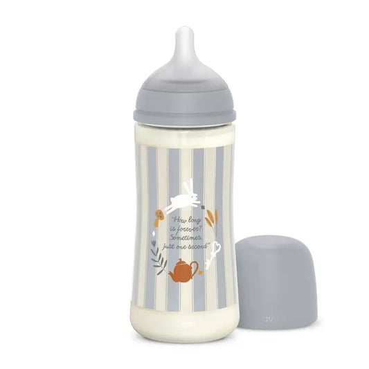 Suavinex Baby Bottle 360 Ml, Dense Flow (L), +6 Months, Wonderland Blue
