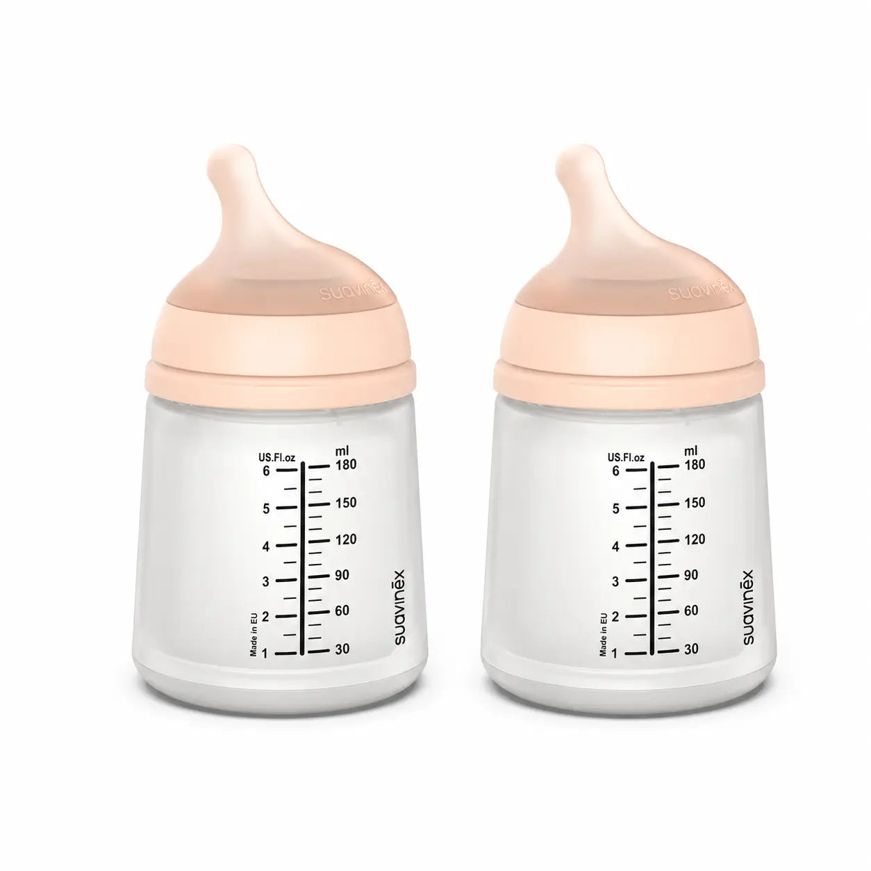 Suavinex Anti-colic Bottle Zero Zero 180 Ml, Adaptable Flow (A), +0 Months, Fair , pack 2