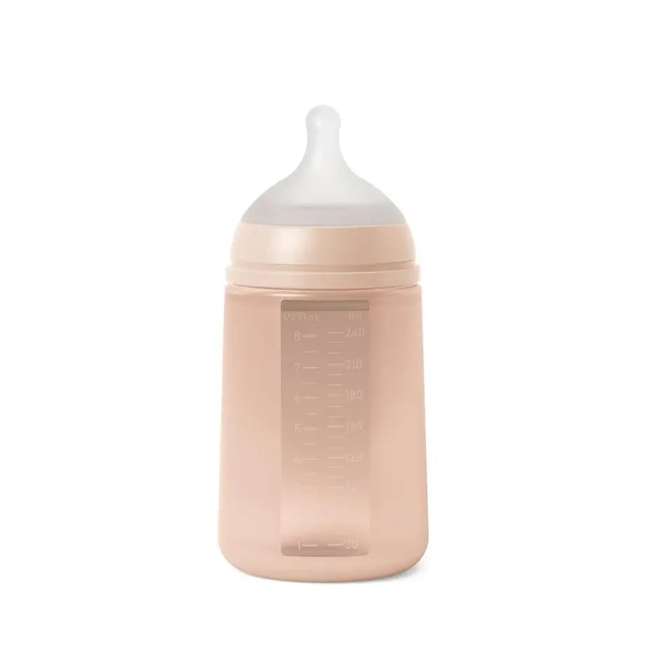Suavinex Baby Bottle With Silicone Bottle 240 Ml, Physiological Teat Sx Pro, Medium Flow (M). +3 Months. Colour Essence, Nude