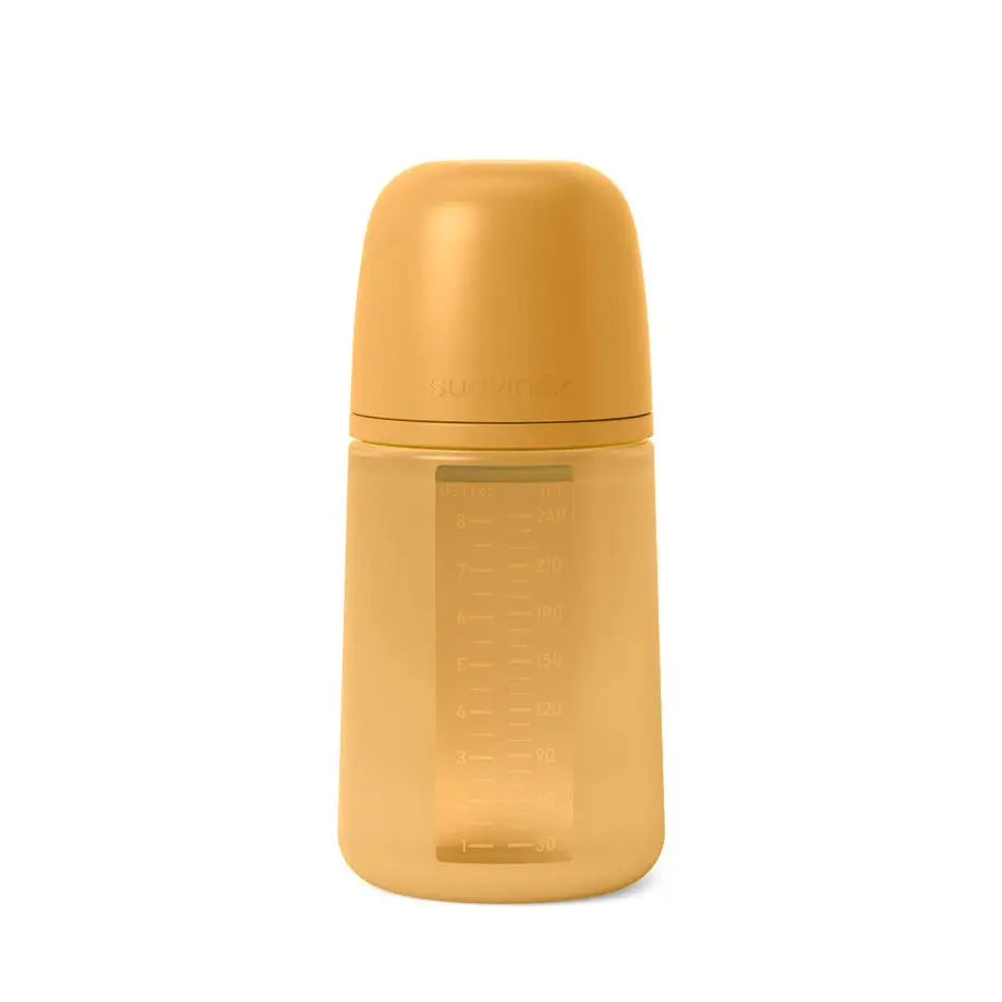 Suavinex Baby Bottle With Silicone Bottle 240 Ml, Physiological Teat Sx Pro, Medium Flow (M). +3M. Colour Essence, Mustard