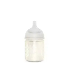 Suavinex Glass Bottle 120 Ml. Physiological Sx Pro Silicone Teat. Slow Flow Bottle. +0 Months. Bonhomia, Beige
