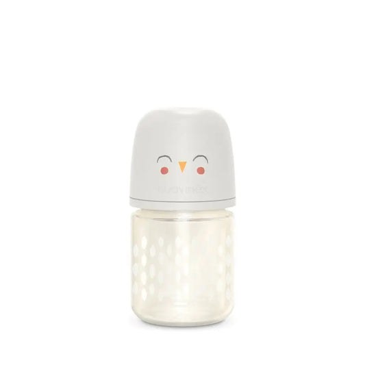 Suavinex Glass Bottle 120 Ml. Physiological Sx Pro Silicone Teat. Slow Flow Bottle. +0 Months. Bonhomia, Beige
