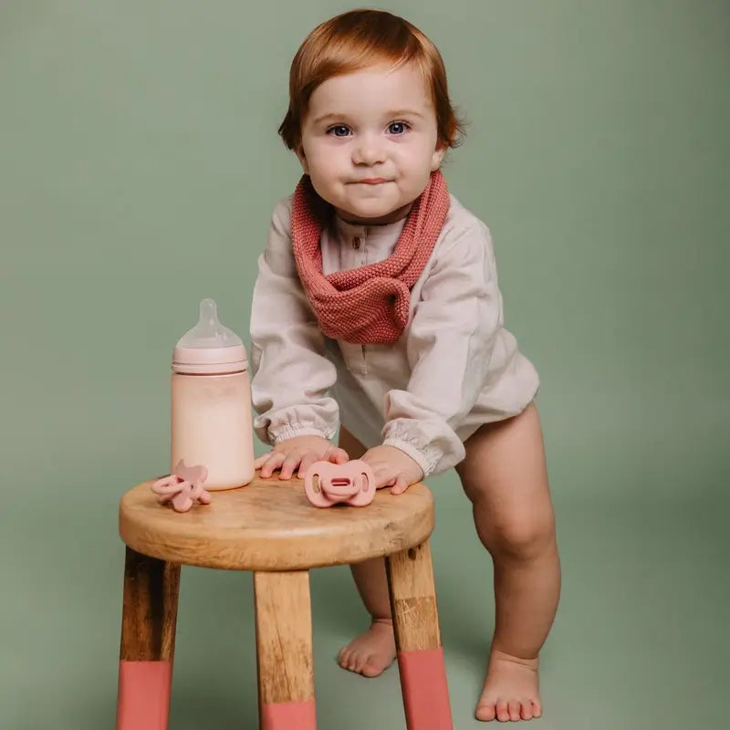 Suavinex Silicone Bottle 240 Ml, Medium Flow (M), +3 Months, Rosewater