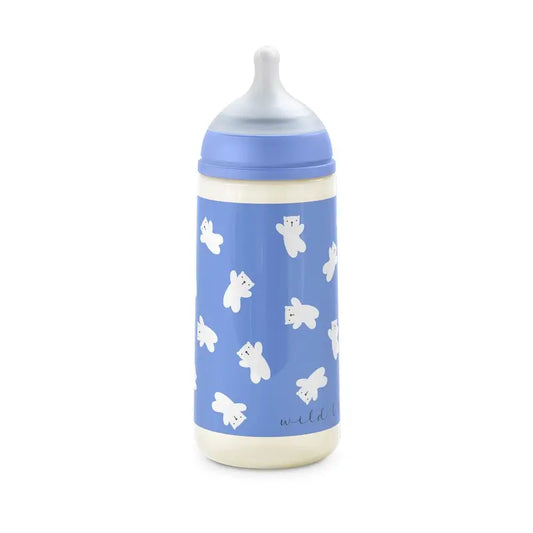 Suavinex Sx Pro Teat Dense Flow Bottle (L) +6 Months Wild&Free Blue, 360 ml