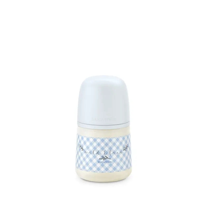 Suavinex Feeding Bottle Teat Sx Pro Slow Flow (S) +0 Months Wild&Free Blue, 150 ml