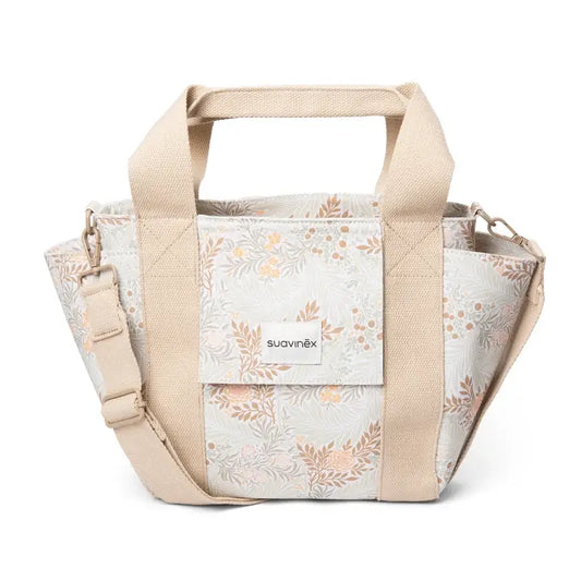 Suavinex Baby Trolley Bag Bread Bag Poetry Print Beige