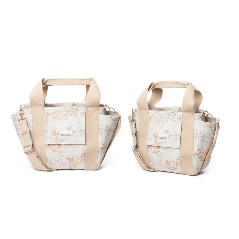 Suavinex Baby Trolley Bag Bread Bag Poetry Print Beige
