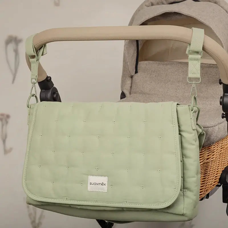 Suavinex Maternity Handbag Poetry Green Shoulder Bag